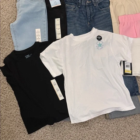 Cat & Jack & Converse girls 6-7 bundle! 11 items - Picture 2 of 10